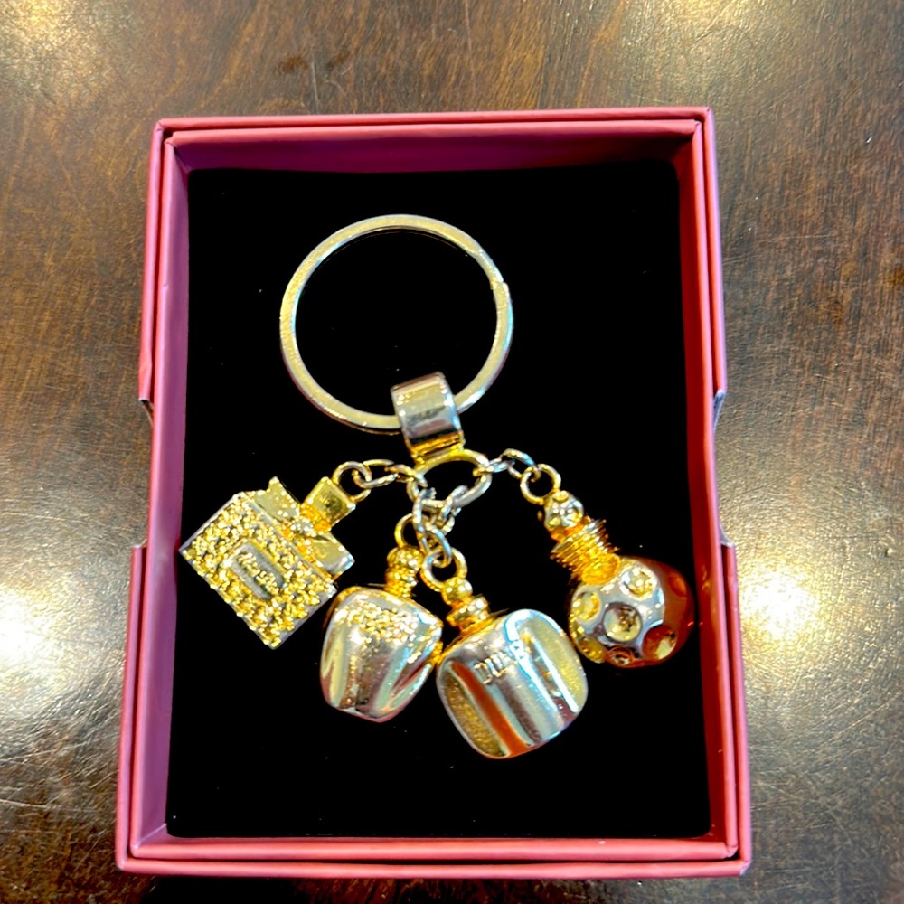 Gold Tone Keychain Dior